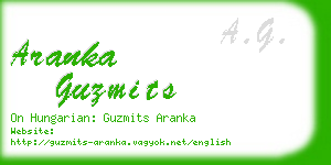 aranka guzmits business card